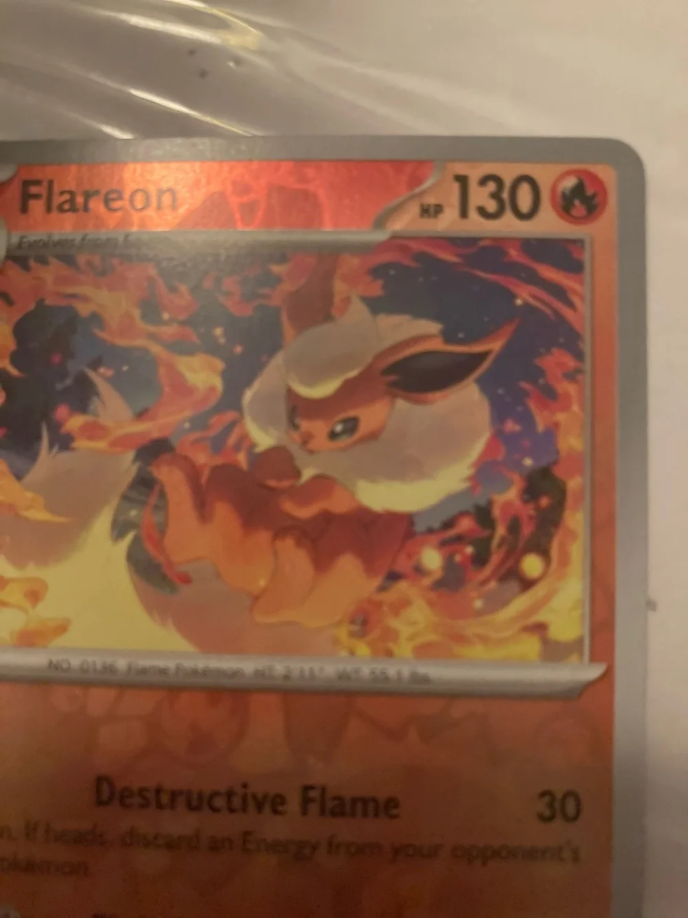 Pokemon Flareon Card - Orange, Red, Yellow